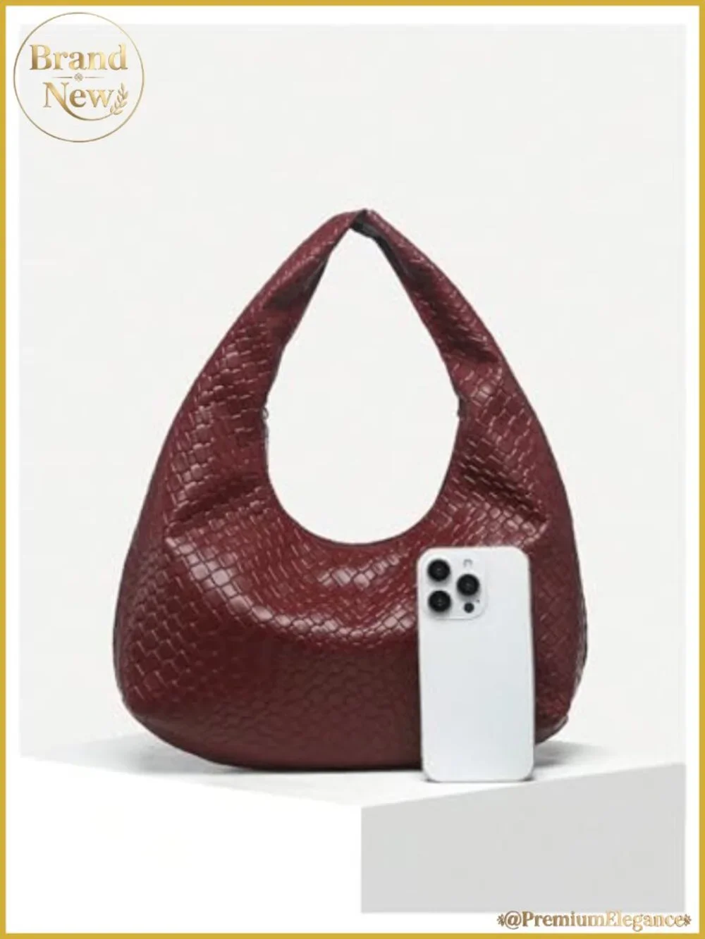 Women's Vintage PU Leather Hobo Bag with Top Handle and Shoulder Strap,